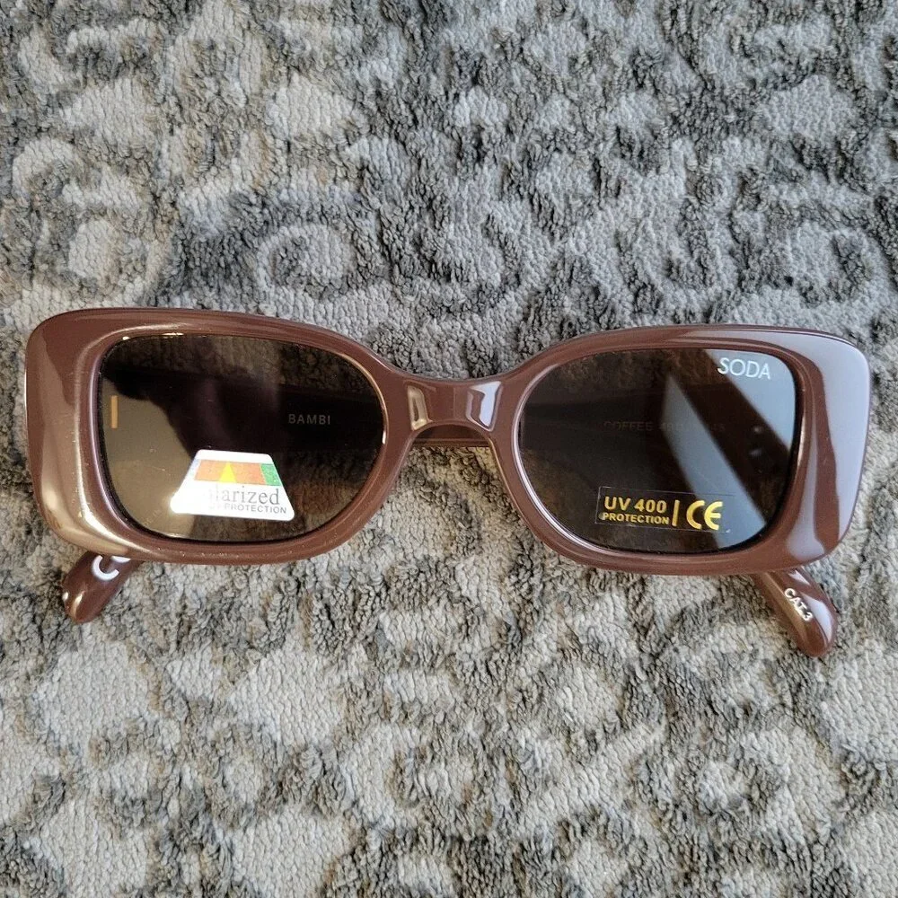 NEW SODA Bambi Coffee / Brown Lens Polarized UV400 Glasses